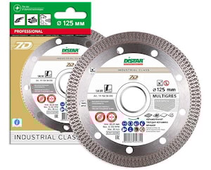 Алмазный сплошной диск по керамограниту Distar Multigres 125 мм для болгарки