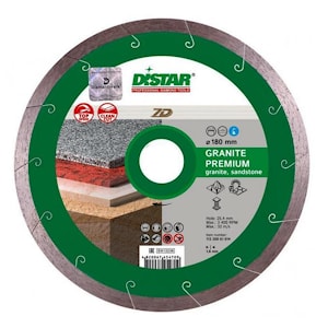 Алмазный сплошной диск на станок Distar Granite Premium 180 мм