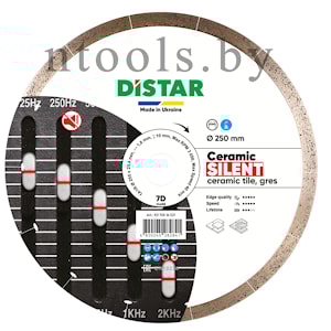Алмазный диск для плиткареза Distar Ceramic Silent 250 мм 7D