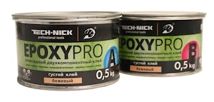 Эпоксидный клей для камня двухкомпонентный TECX-NICK EpoxyPro (бежевый, густой) 0,5+0,5 кг