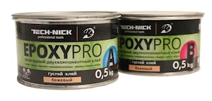 Эпоксидный клей для камня двухкомпонентный TECX-NICK EpoxyPro (бежевый, густой) 0,5+0,5 кг   